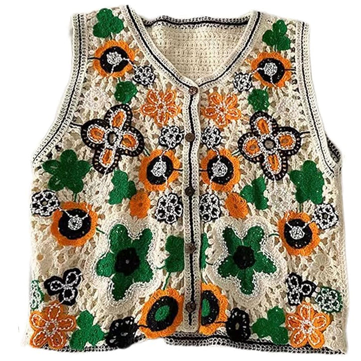 Fun Garden Style Fashion Crochet Cardigan