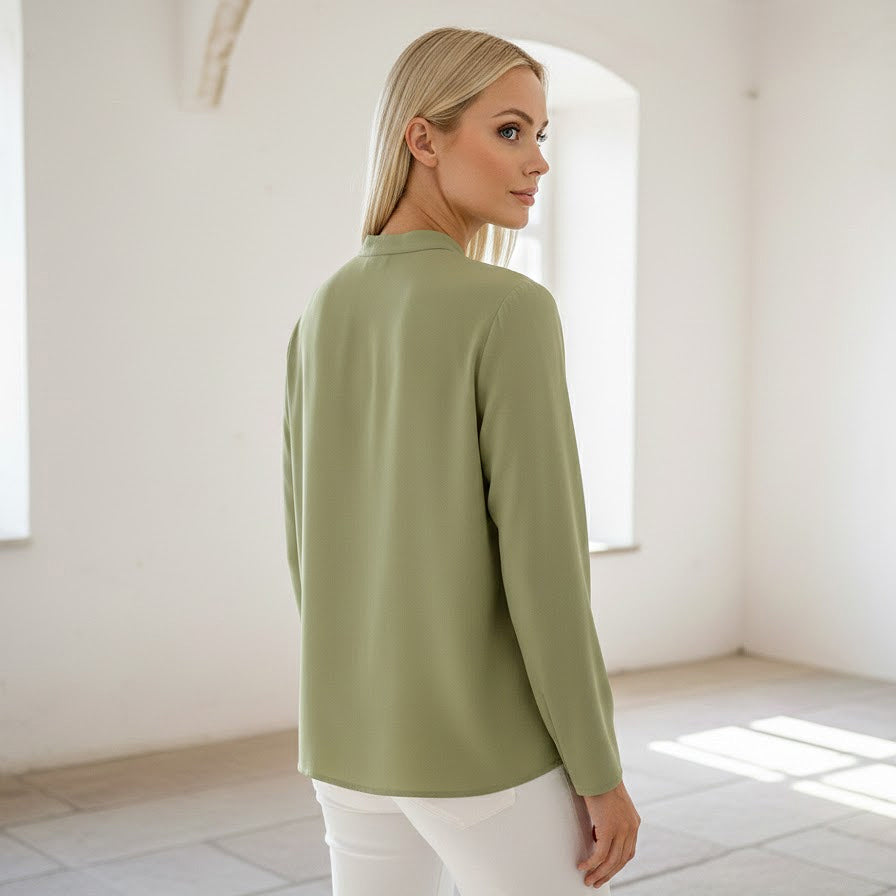 HACKING BLOUSE IN HUNTER GREEN BY T.BA MADRID