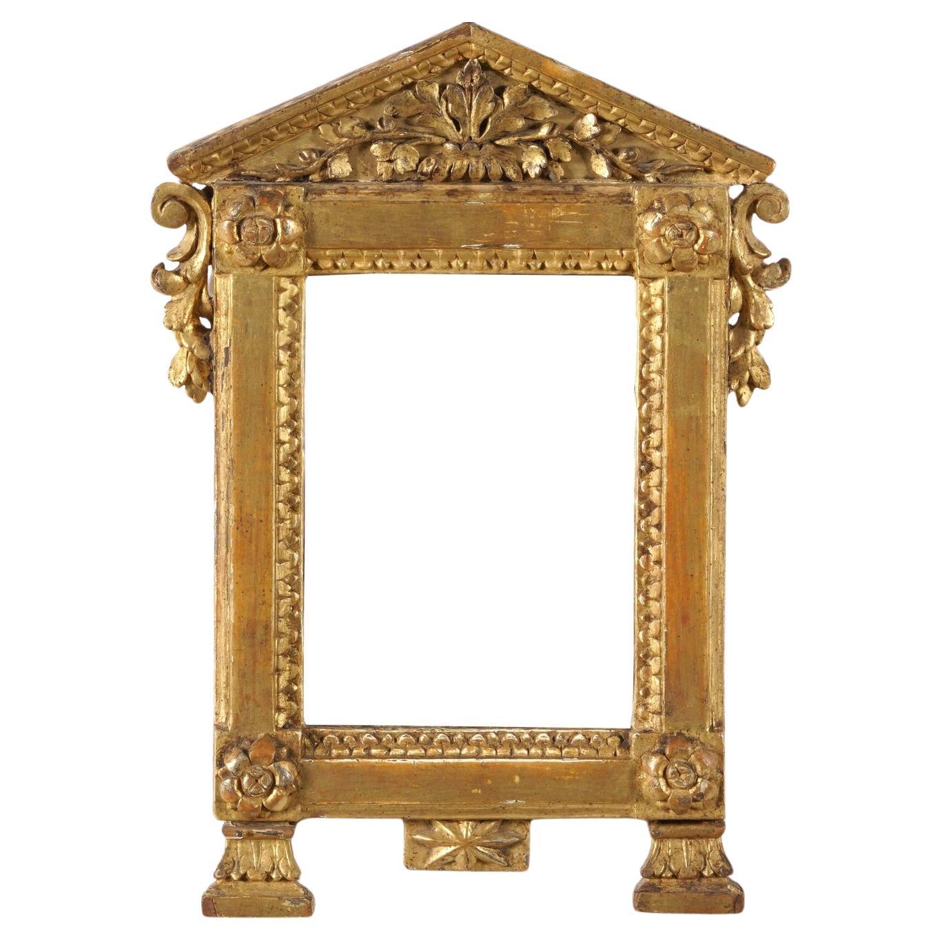 18th century giltwood frame from the Italian country home of a television celebrity