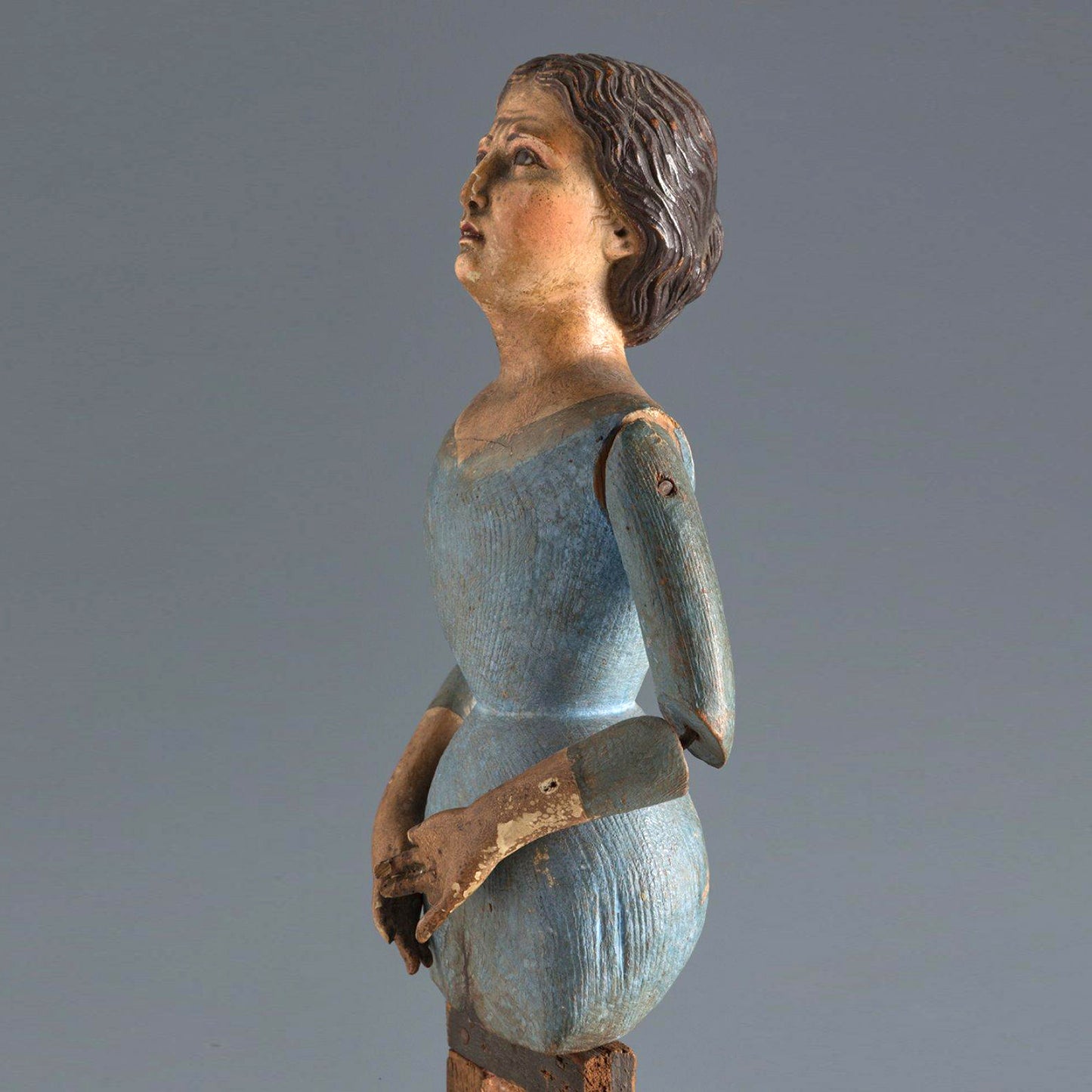 19th century articulated santos doll of the Virgin Mary