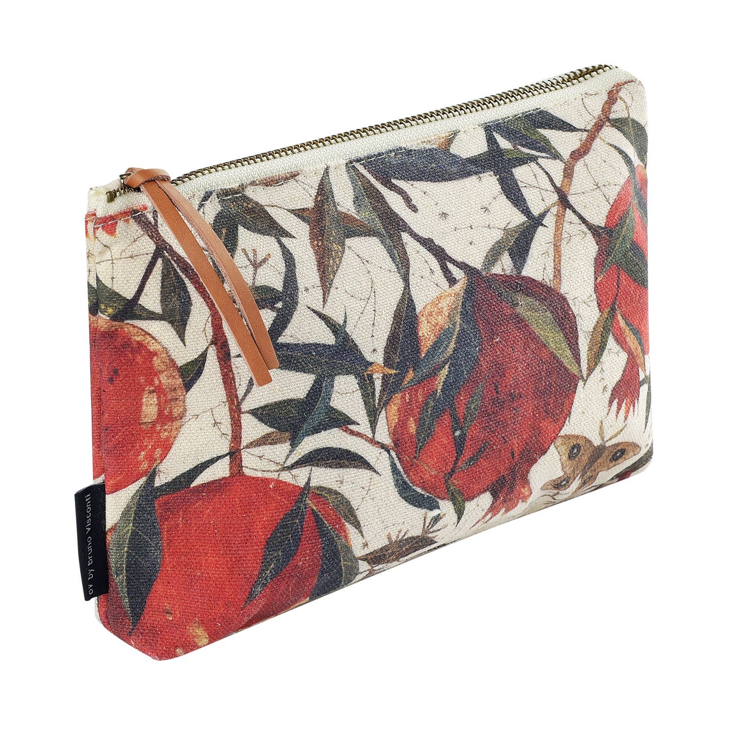 POMEGRANATE BOHO CANVAS MAKE-UP BAG BY BRUNO VISCONTI - ITALY