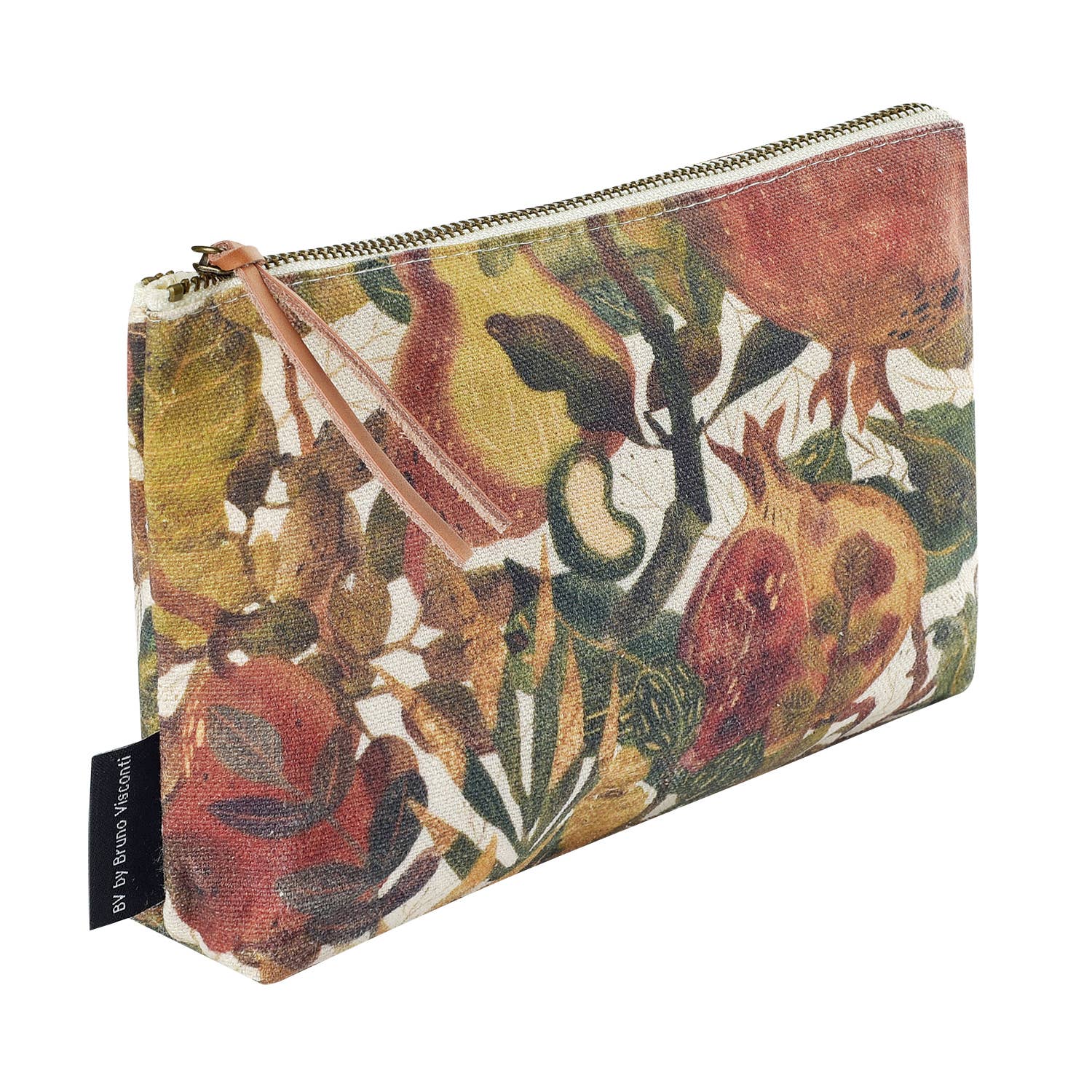 FIG AND FLORAL BOHO CANVAS MAKE-UP BAG BY BRUNO VISCONTI - ITALY