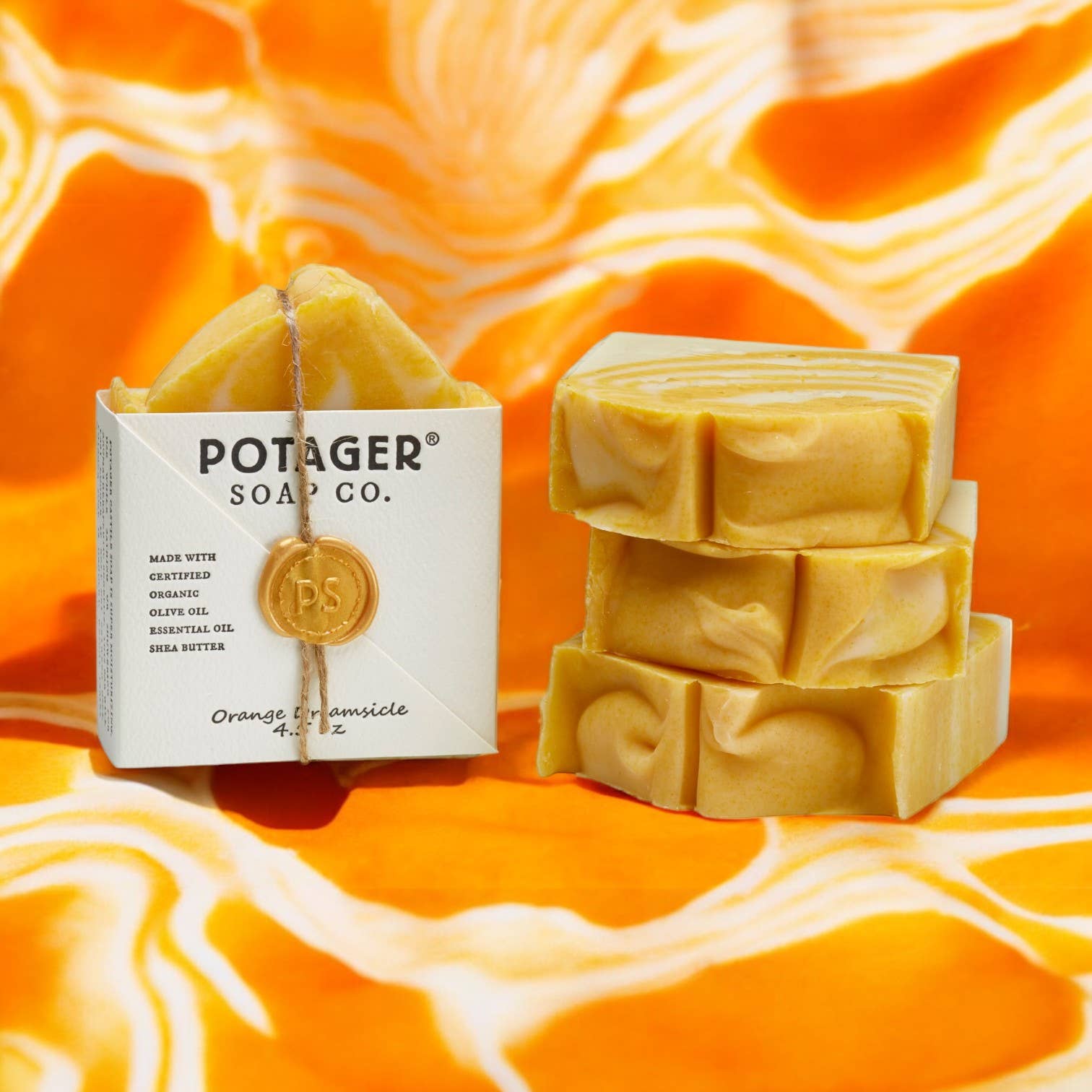 Yummy orange and vanilla soap bar