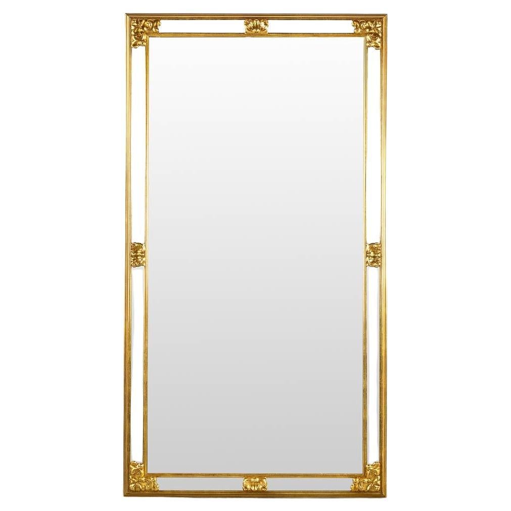 A fine large and elegant gilded vintage wall mirror by Deknudt in Belgium _ available worldwide from Loudoun Boutique