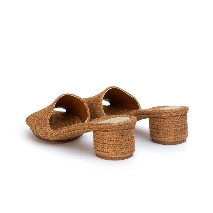 ARIA-STYLE TAN JUTE SANDALS BY BALATRINI, SPAIN - SIZE 9