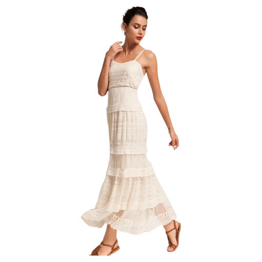 Bohemian lace long dress by Choklate Paris available online in America