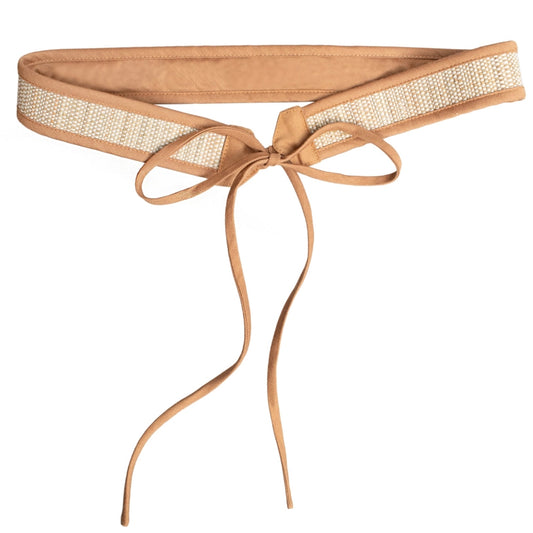 Boho Chic fair trade natural Babylonia Sandrift Belt by Lorna Murray Australia