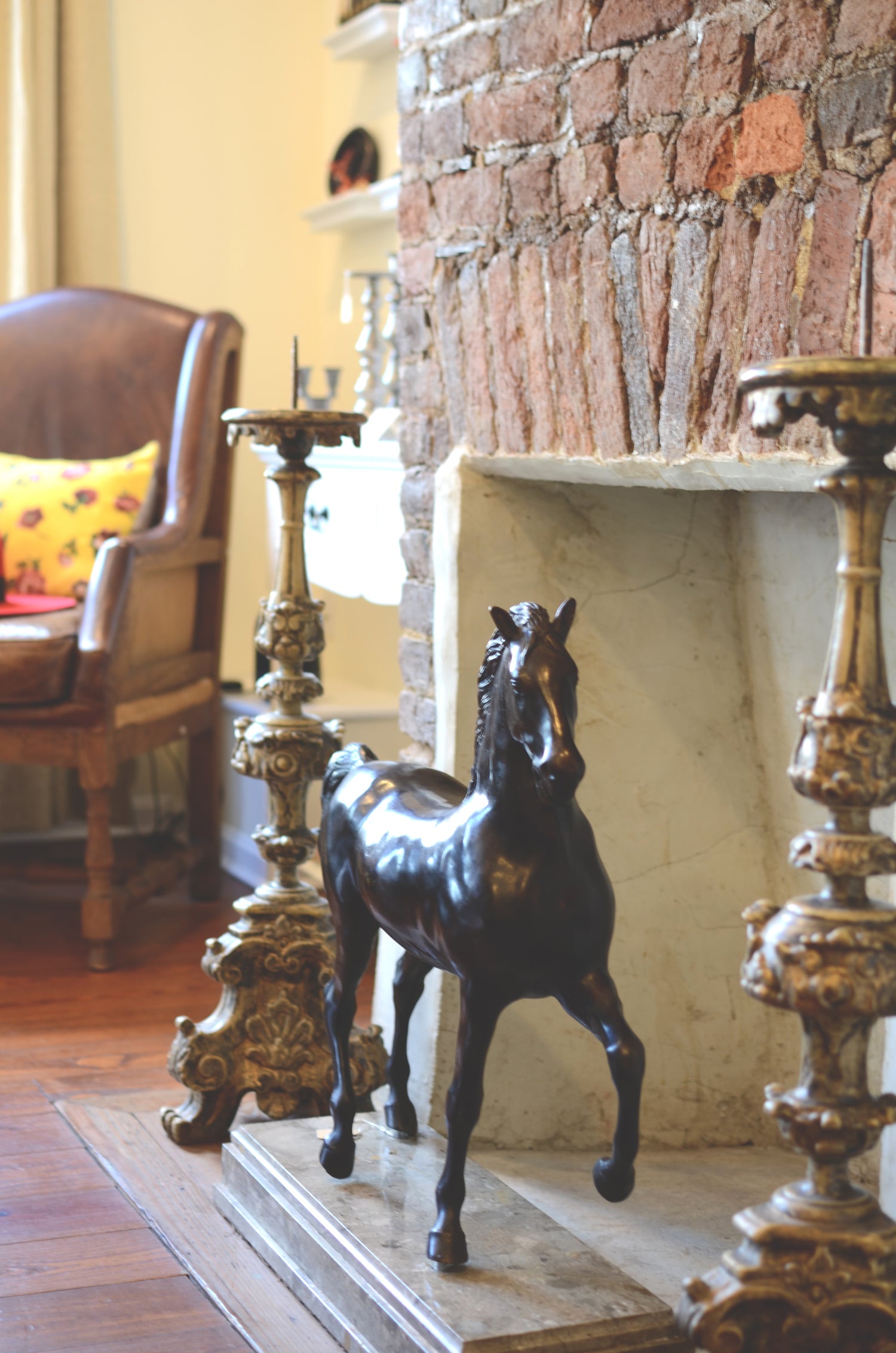 Large Grand Tour bronze horse at Loudoun Boutique in historic Leesburg, VA - interior design services