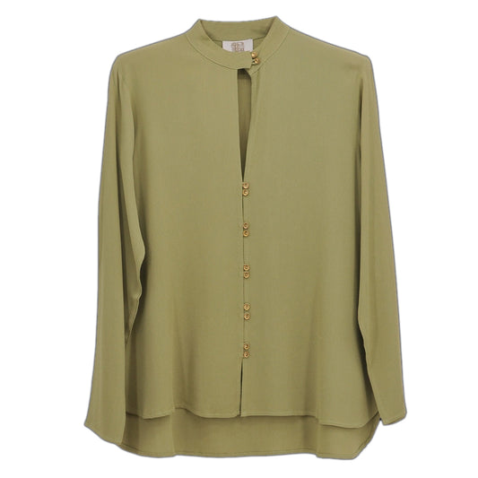 HACKING BLOUSE IN HUNTER GREEN BY T.BA MADRID