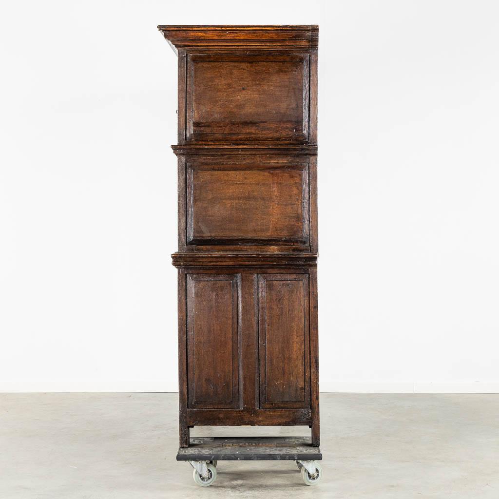 Impressive 18th century oak cabinet with geometric door facades from a fine antique dealer in Loudoun County