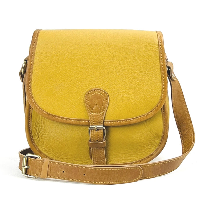 Le Papillon crossbody yellow leather bag satchel