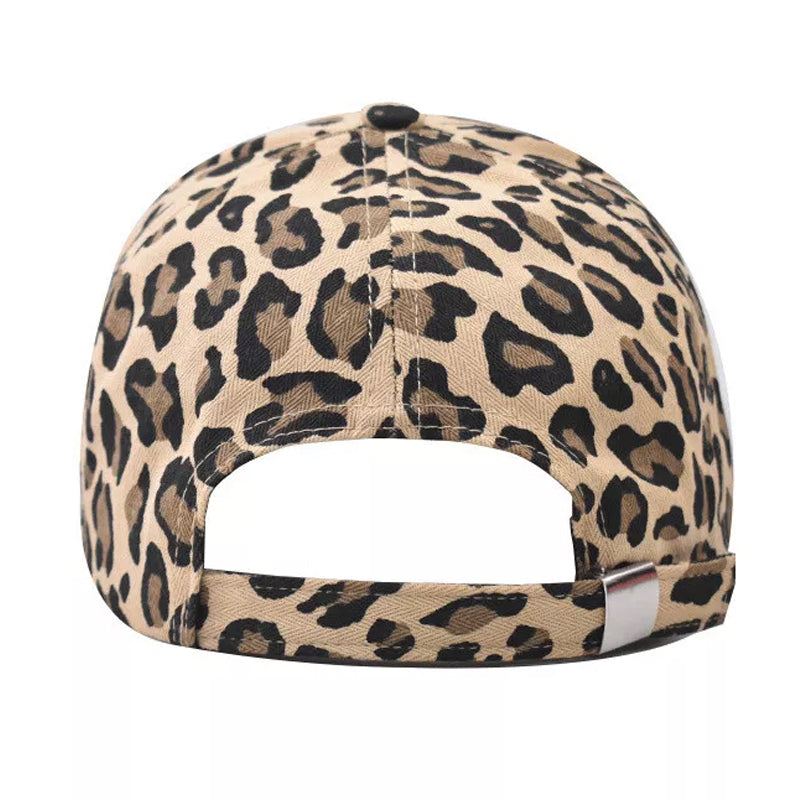 Cute light brown leopard print women's baseball cap