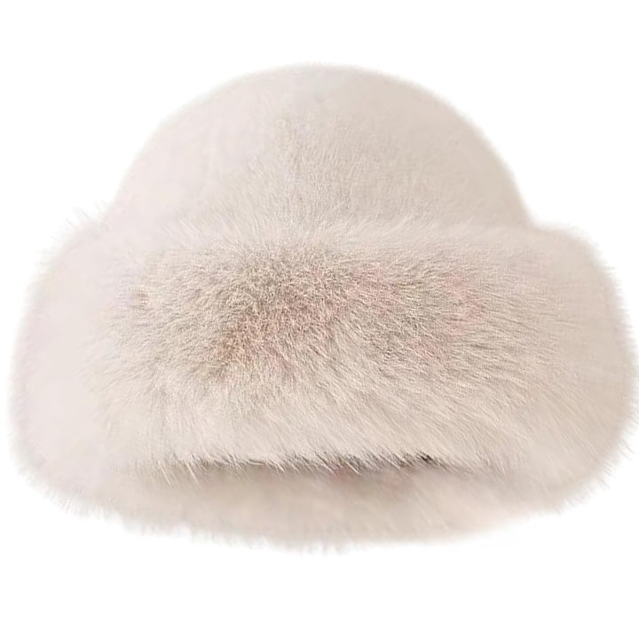 Mongolian Faux Fur Hat in White available at Loudoun Boutique in Leesburg Northern Virginia