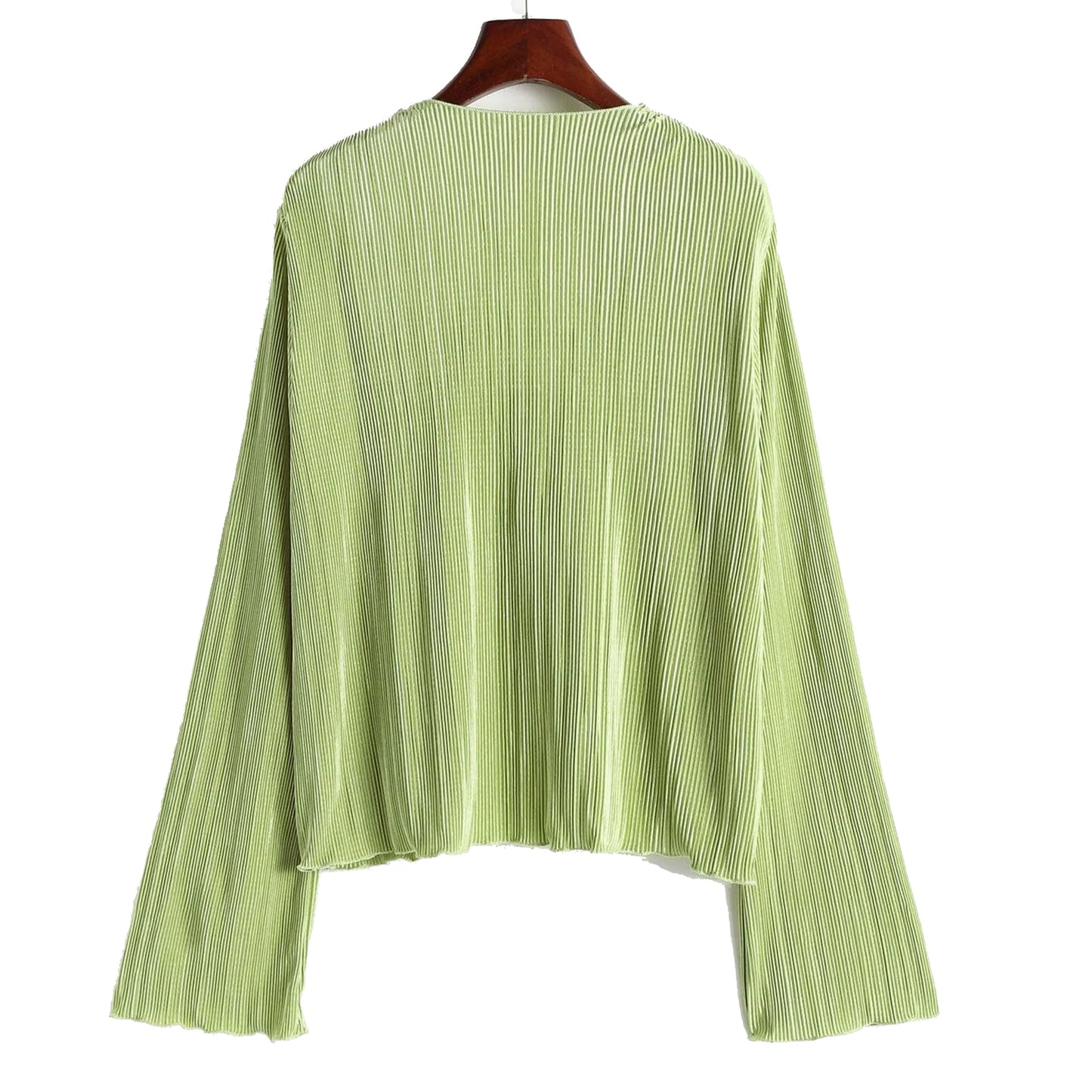 Effortless beach style in this sage green tie front blouse