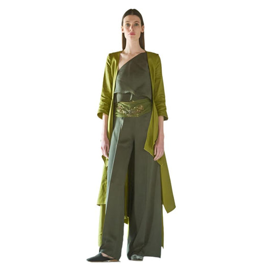 THE BULERIA COAT IN LEAF GREEN BY T.BA MADRID