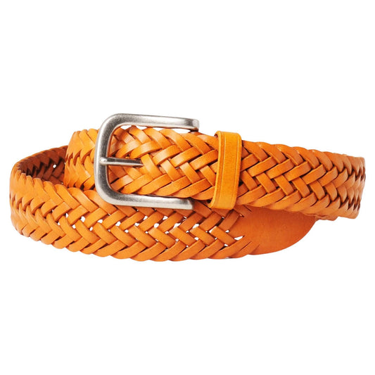 VENICE HAND-WOVEN ITALIAN LEATHER BELT IN ROYAL TAN - MADE IN CANADA BY UPPDOO