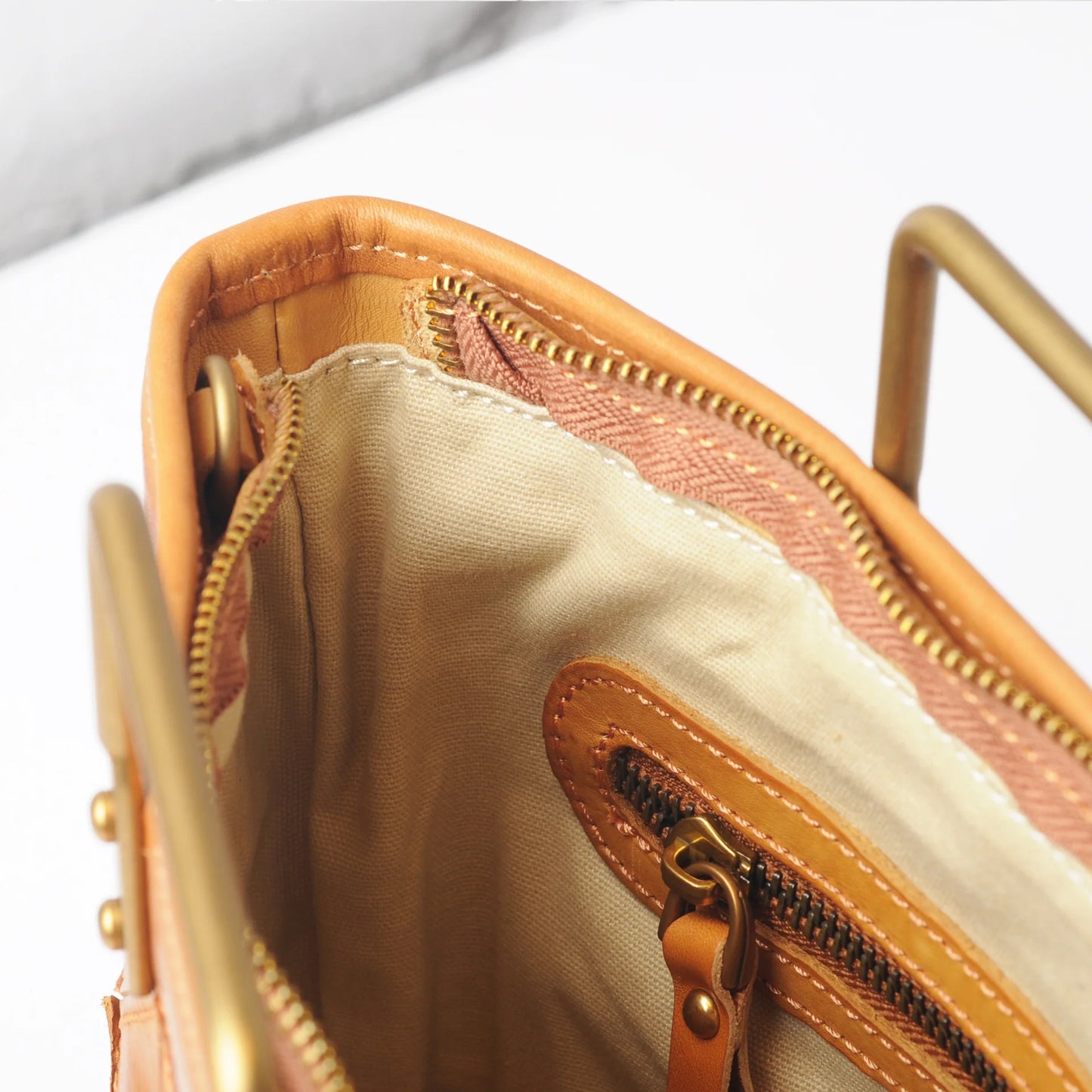 Uppdoo large origami genuine Italian leather tote in Tumeric