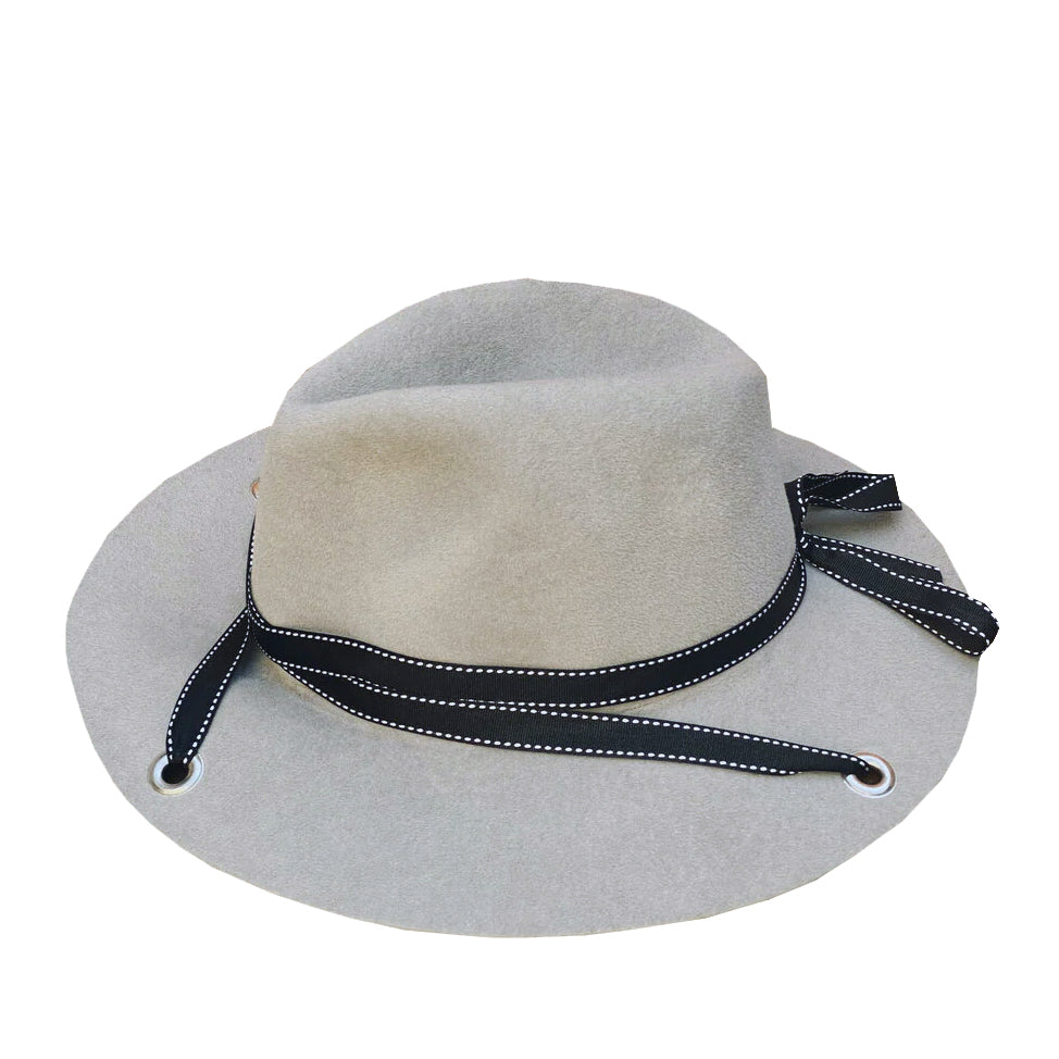 SYZYGY HAND-MADE GREY FELT HAT