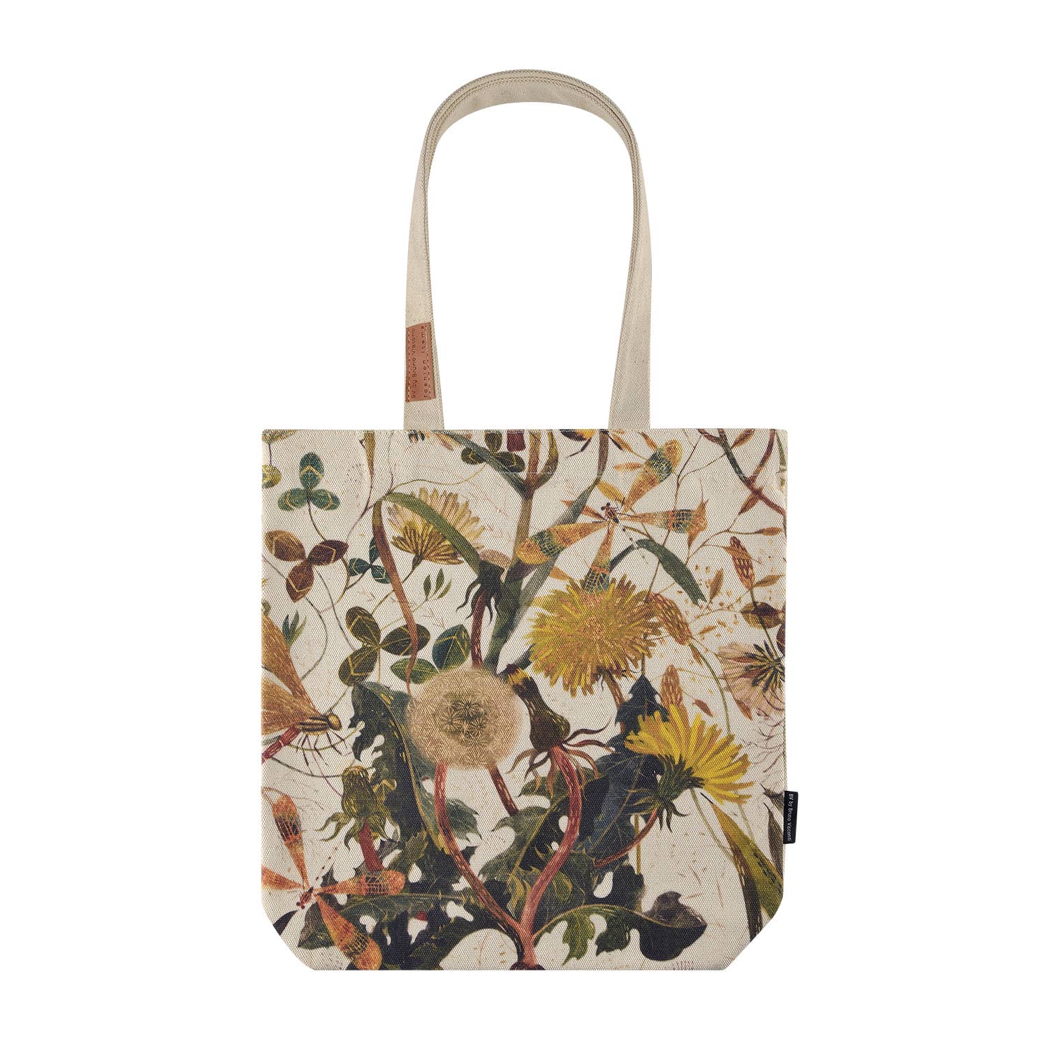 FLORAL MOTIF BOHO CANVAS SHOPPING BAG BY BRUNO VISCONTI - ITALY