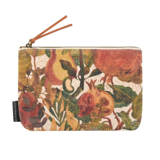 FIG AND FLORAL BOHO CANVAS MAKE-UP BAG BY BRUNO VISCONTI - ITALY