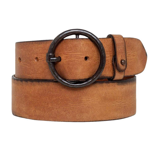 COGNAC VINTAGE FULL-GRAIN LEATHER BELT - PIP STYLE BY AMSTERDAM HERITAGE